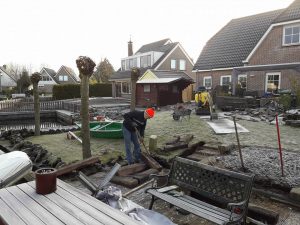 Tuin tijdens renovatie