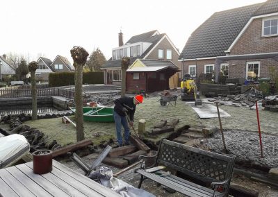 Tuin tijdens renovatie