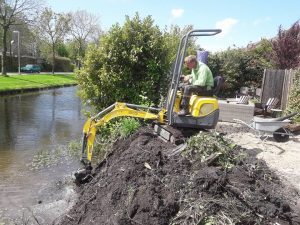 Voorbereiding voor walbeschoeiing